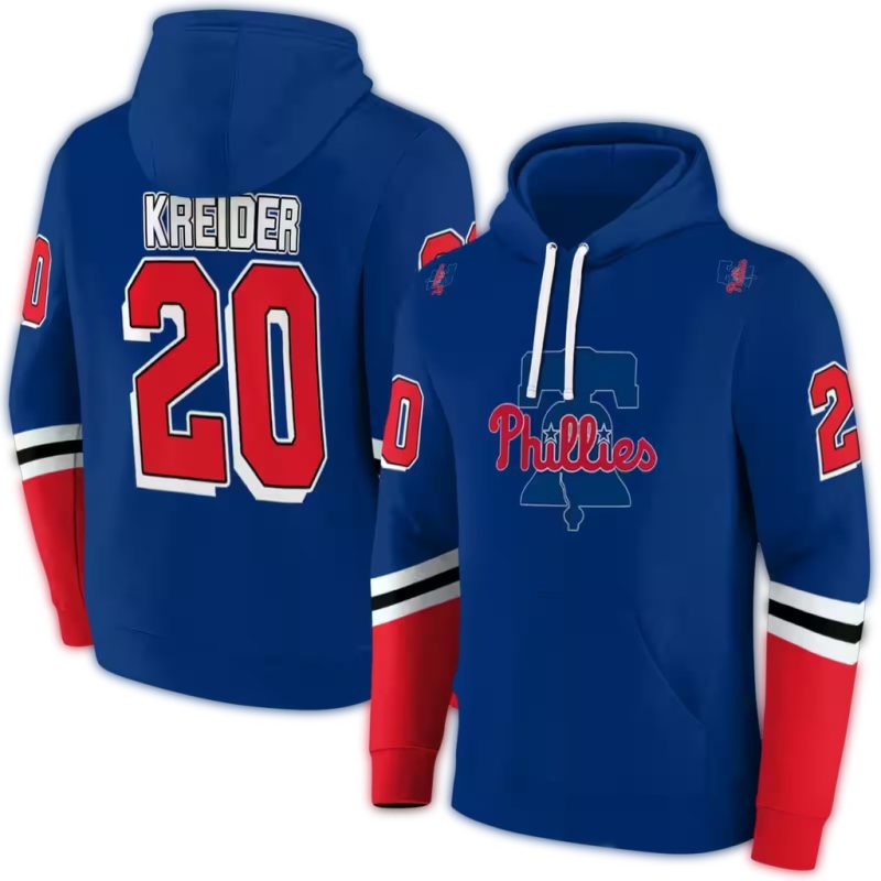 Personalized Philadelphia Phillies Striped AOP Hoodie 1
