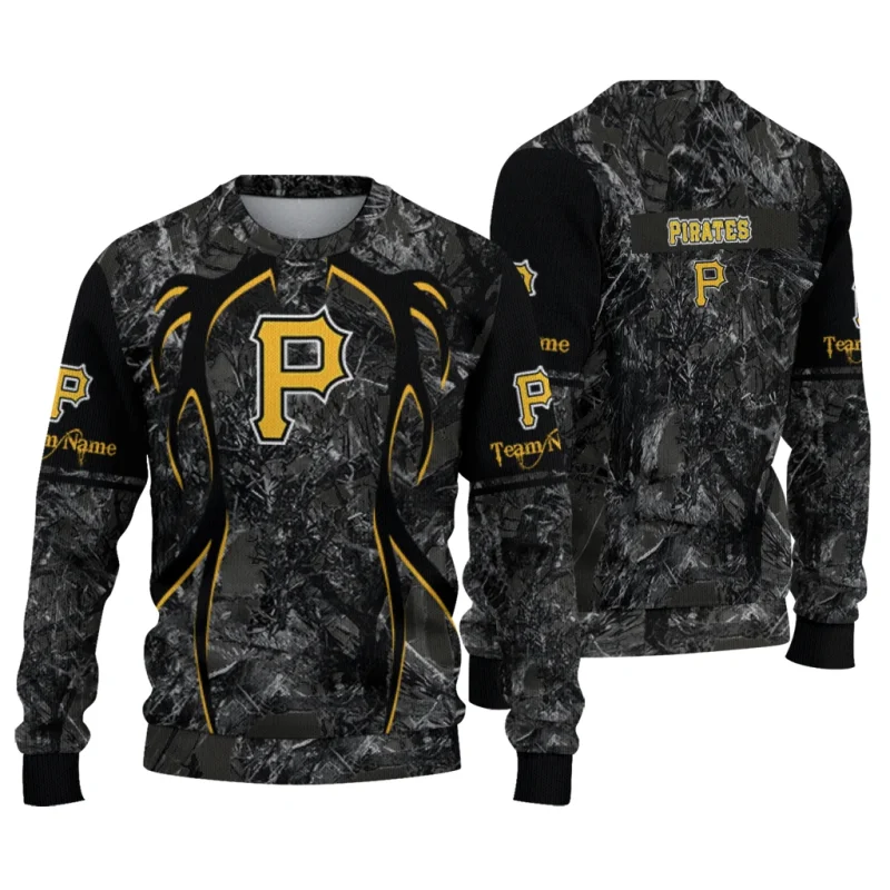 Personalized Pittsburgh Pirates Antlers Pattern Ugly Sweater 1