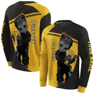 Personalized Pittsburgh Pirates Baby Groot All Over Print Sweatshirt