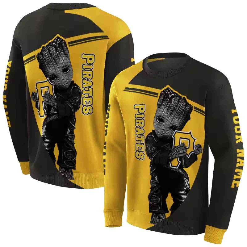 Personalized Pittsburgh Pirates Baby Groot AOP Sweatshirt 1