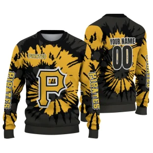 Personalized Pittsburgh Pirates Burst Swirl Holiday Sweatshirt