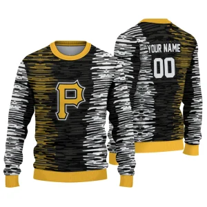 Personalized Pittsburgh Pirates Camouflage Stripe Sweatshirt For Fans