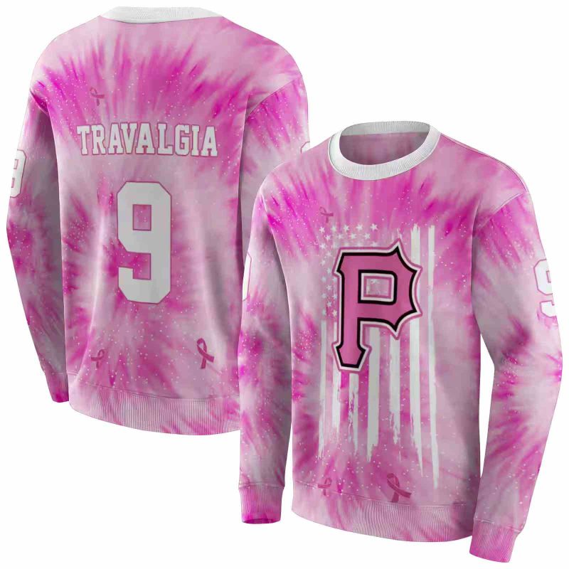 Personalized Pittsburgh Pirates Cancer Support Pink AOP Sweatshirt 1