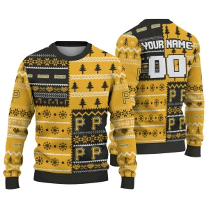 Personalized Pittsburgh Pirates Ugly Christmas Sweater For Fans