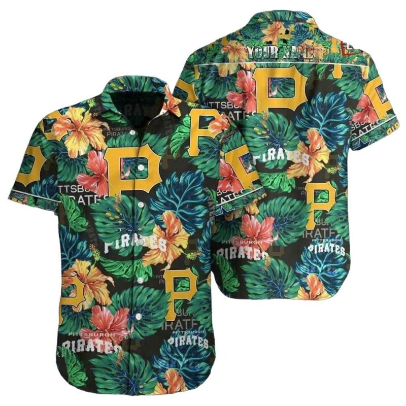 Custom Pittsburgh Pirates Floral Aloha Shirt - Unisex Graphic Tee