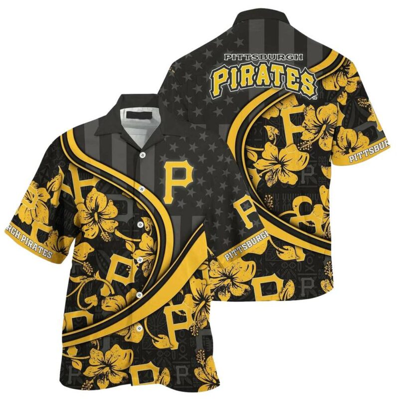 Personalized Pittsburgh Pirates Floral Aloha Shirt - Unisex Graphic Tee