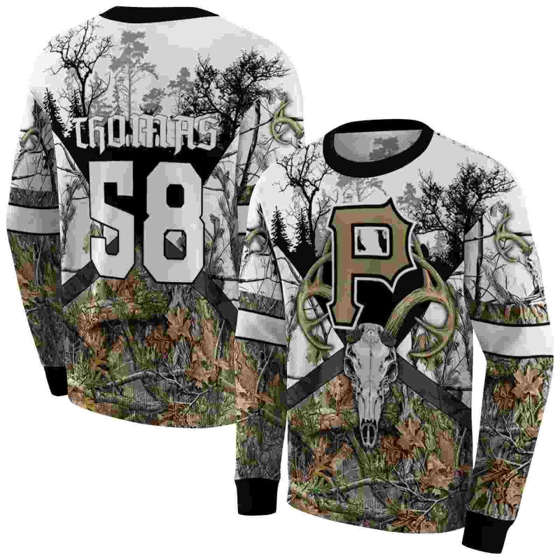 Personalized Pittsburgh Pirates Forest Silhouette Hoodie AOP Sweatshirt 1