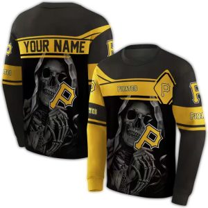 Personalized Pittsburgh Pirates Grim Reaper All Over Print Sweatshirt