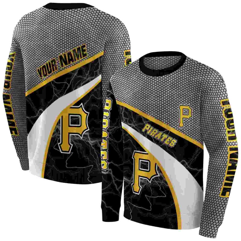 Personalized Pittsburgh Pirates Hexagonal Mesh AOP Sweatshirt 1