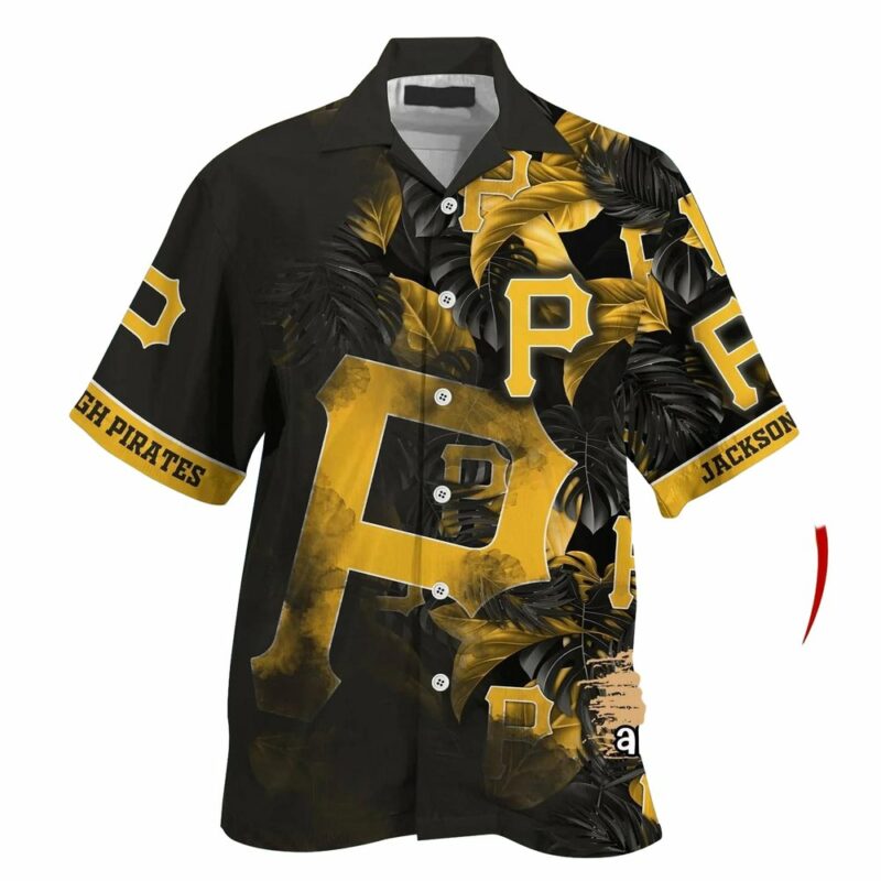 Personalized Pittsburgh Pirates Floral Aloha Hawaiian Shirt for Men/Women - Image 2