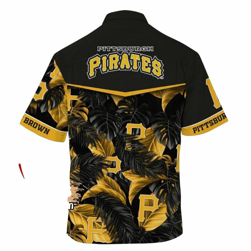 Personalized Pittsburgh Pirates Floral Aloha Hawaiian Shirt for Men/Women - Image 3