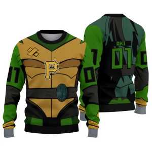 Personalized Pittsburgh Pirates Ninja Turtle Sweatshirt - Unique Ugly Sweater