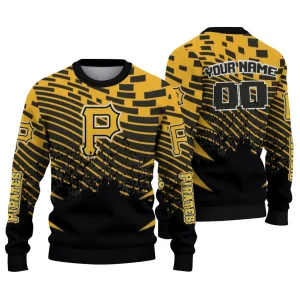 Personalized Pittsburgh Pirates Pixel Flow Sweatshirt For Fans