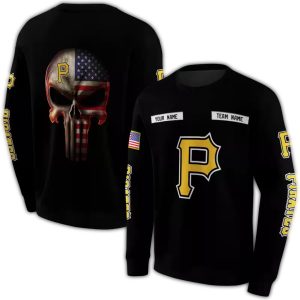 Personalized Pittsburgh Pirates Punisher Skull All Over Print Sweatshirt