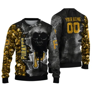 Custom Pittsburgh Pirates Skull Collage Sweatshirt For Fans