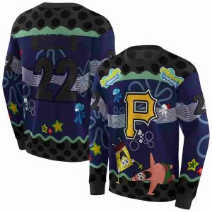 Personalized Pittsburgh Pirates Sponge Cartoon Patrick Star All Over Print Sweatshirt