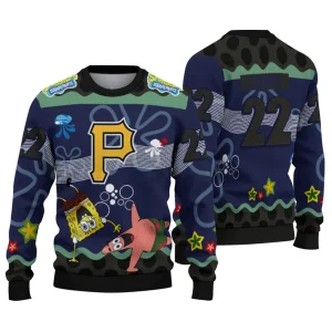 Personalized Pittsburgh Pirates Cartoon Ugly Christmas Sweater