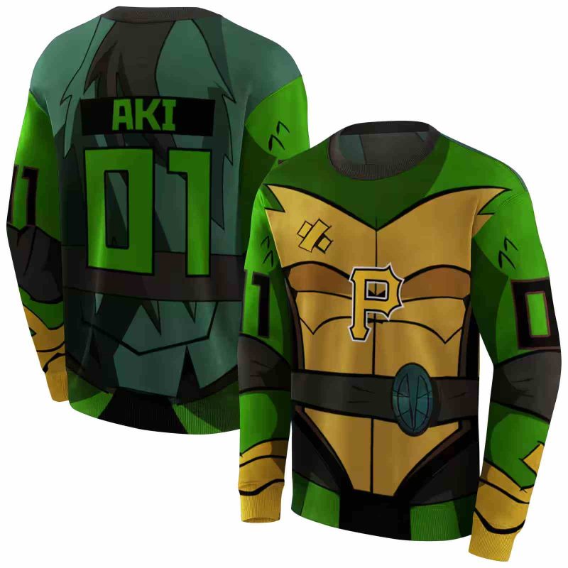 Personalized Pittsburgh Pirates Superhero Armor AOP Sweatshirt 1