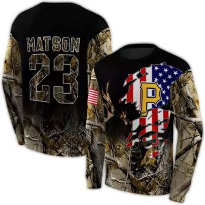 Personalized Pittsburgh Pirates Tree Camo All Over Print Sweatshirt