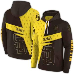 Custom San Diego Padres Abstract All-Over Print Hoodie For Fans
