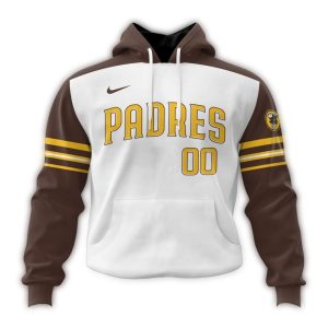 Custom San Diego Padres All Over Print Hoodie – Alternate Design