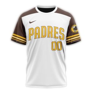 Custom San Diego Padres All Over Print T-Shirt - Alternate Design