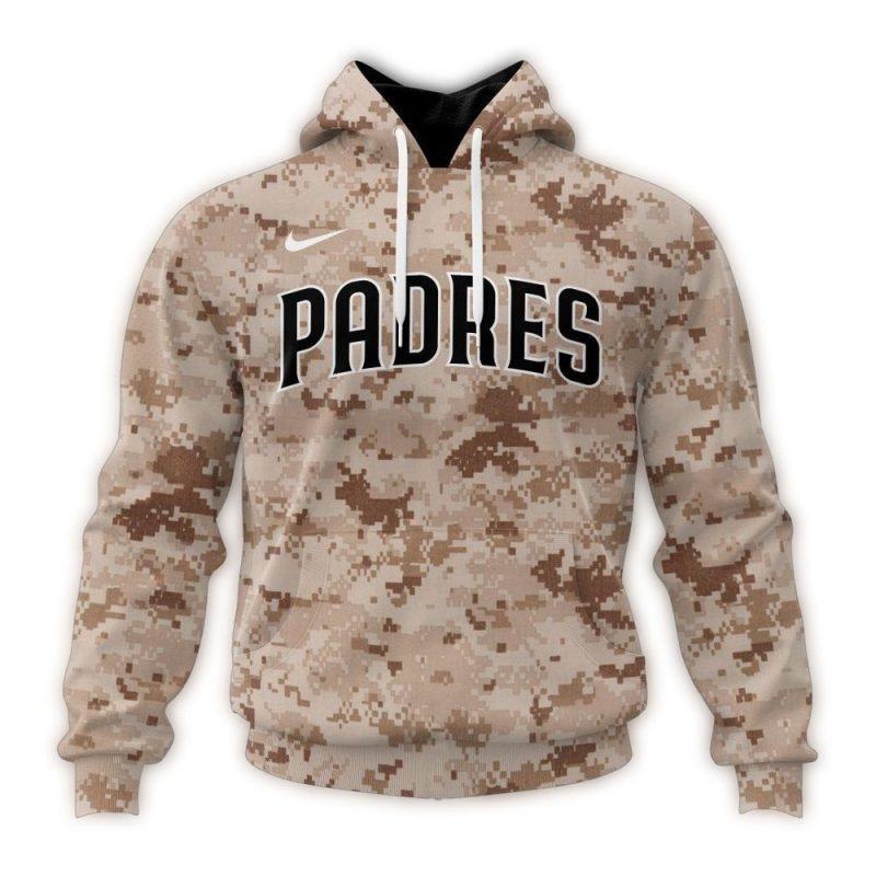 Personalized San Diego Padres Alternate Kits Camo AOP Hoodie 1