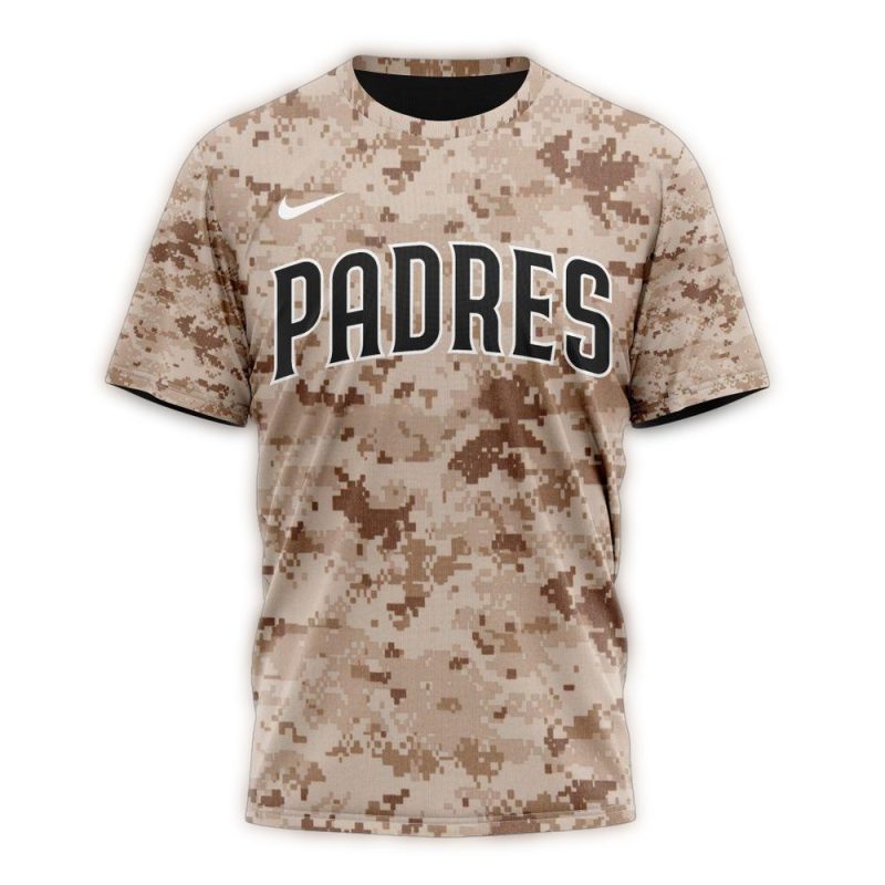 Personalized San Diego Padres Alternate Kits Camo AOP T Shirt 1