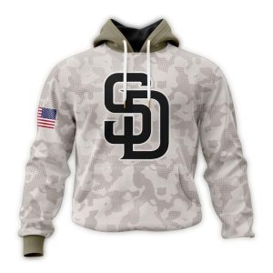 Custom San Diego Padres Armed Forces Day All-Over Print Hoodie