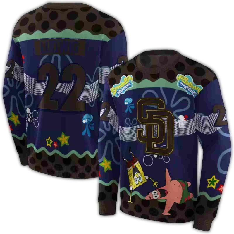 Personalized San Diego Padres Cartoon Star AOP Sweatshirt 1