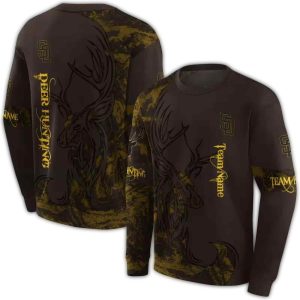 Custom San Diego Padres Deer Silhouette All-Over Print Sweatshirt