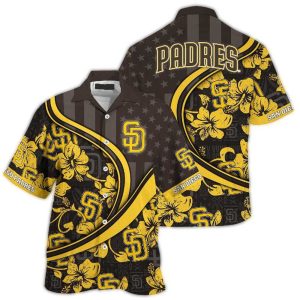 Personalized San Diego Padres Floral Flag Hawaiian Shirt For Fans