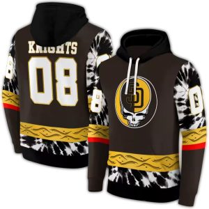 Custom San Diego Padres Grateful Dead Vibes All-Over Print Hoodie