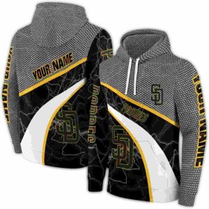 Custom San Diego Padres Hexagonal Mesh Hoodie – All Over Print Design