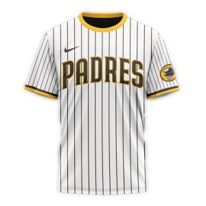 Custom San Diego Padres 2024 Home Kit All Over Print T-Shirt