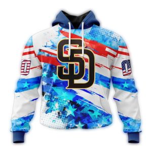 Personalized San Diego Padres 4Th Of July All-Over Print Hoodie