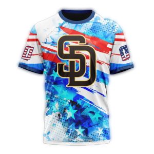 Personalized San Diego Padres 4Th Of July All Over Print T-Shirt