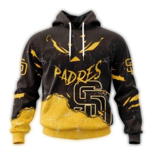 Custom San Diego Padres Halloween Jack O' Lantern All Over Print Hoodie