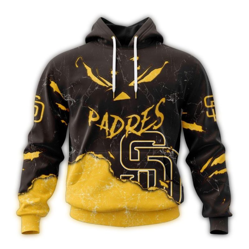 Personalized San Diego Padres Jack O Lantern Halloween AOP Hoodie 1