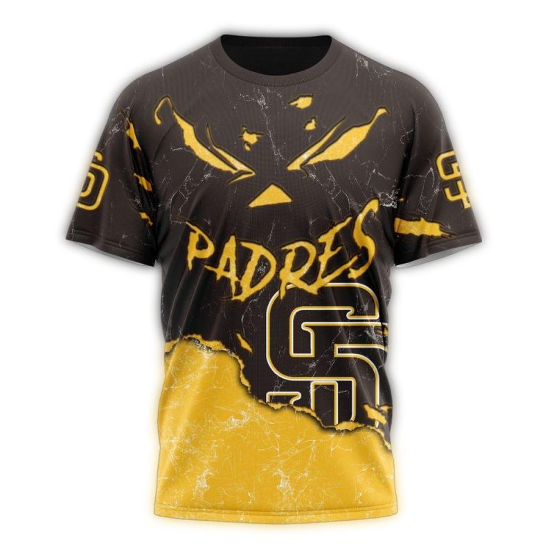 Personalized San Diego Padres Jack O Lantern Halloween AOP T Shirt 1