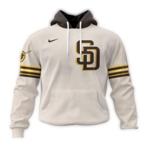 Custom San Diego Padres Logo All Over Print Hoodie For Fans
