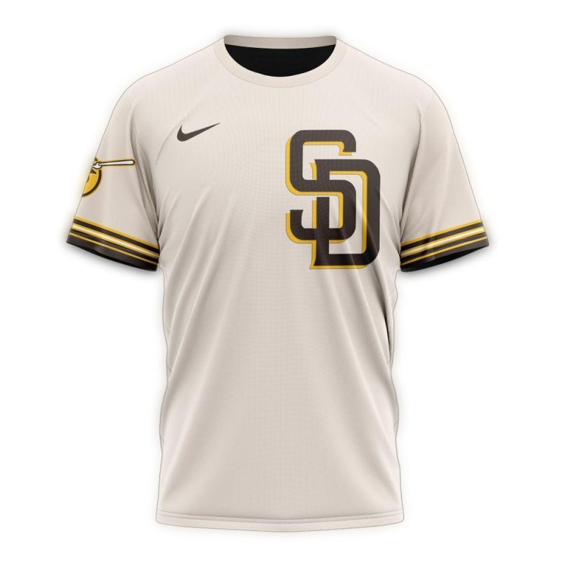 Personalized San Diego Padres Logo Alternate Concept AOP T Shirt 1