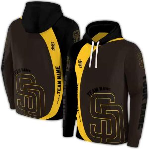 Custom San Diego Padres Minimalist All-Over Print Hoodie For Fans