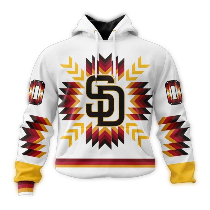 Personalized San Diego Padres Native AOP Hoodie 1