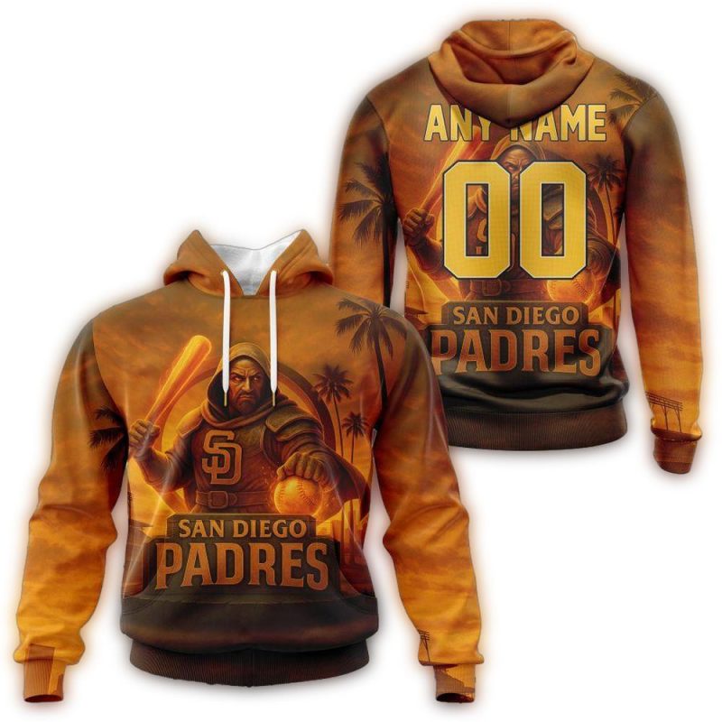 Personalized San Diego Padres Realistic AOP Hoodie 1
