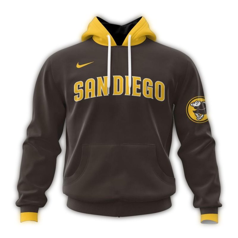 Personalized San Diego Padres Road Kits 2024 AOP Hoodie 1