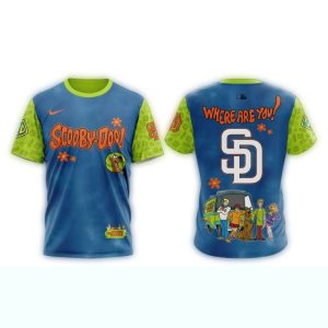 Custom San Diego Padres Scooby Doo All-Over Print T-Shirt For Fans