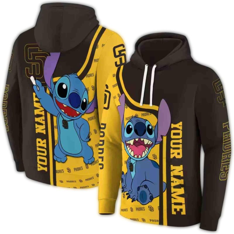 Personalized San Diego Padres Stitch AOP Hoodie 1