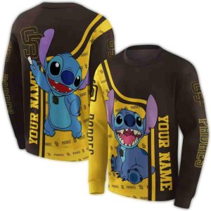 Custom San Diego Padres All-Over Print Sweatshirt For Fans