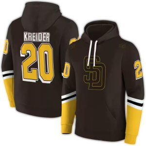 Custom San Diego Padres Striped Hoodie | All-Over Print Design